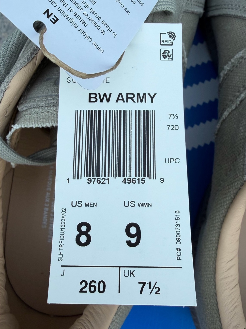 Adidas - BW Army Shoes - Unisex -M:8/W:9 - NWT/NWB - Picture 6 of 8